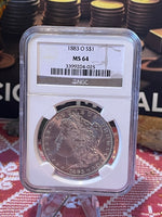 1883-O Morgan Dollar MS 64 NGC